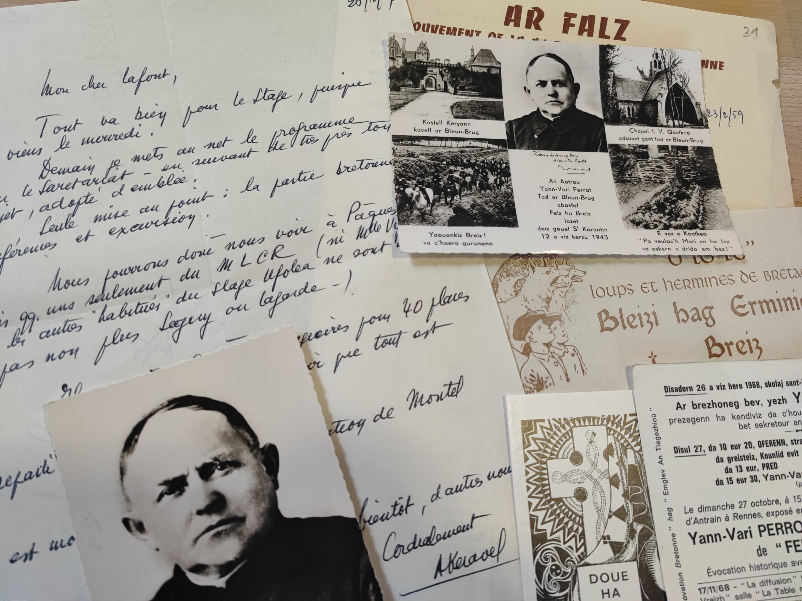Correspondance entre &eacute;crivains de langue occitane et bretonne